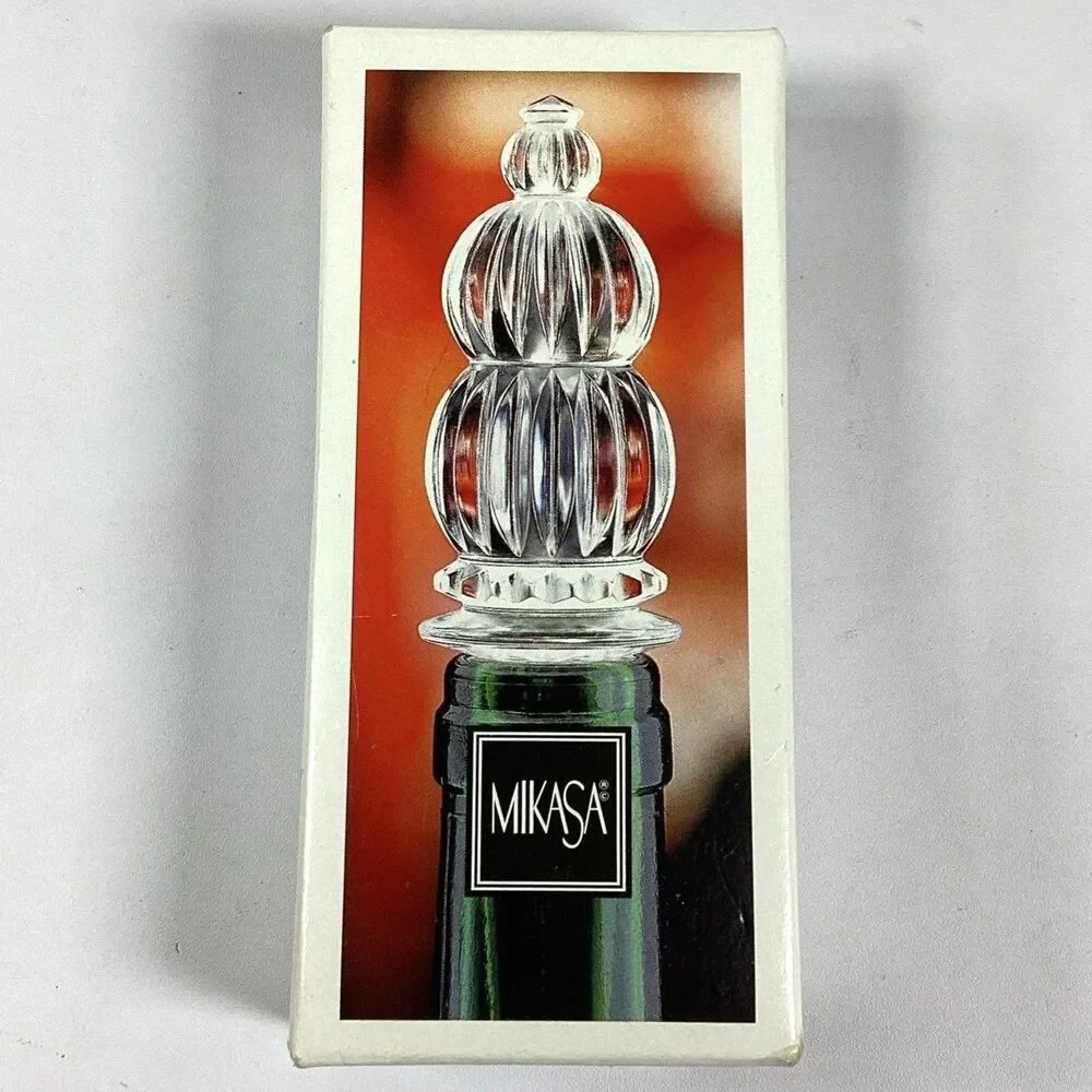 Mikasa Crystal Bottle Stopper Lot Monterey Fruit Collection Austria New In Box